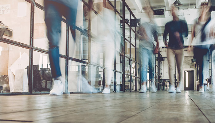 Commercial flooring in a small business