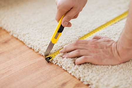 Carpet installation in an American home