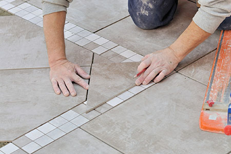 Tile installation examples from National Floors Direct